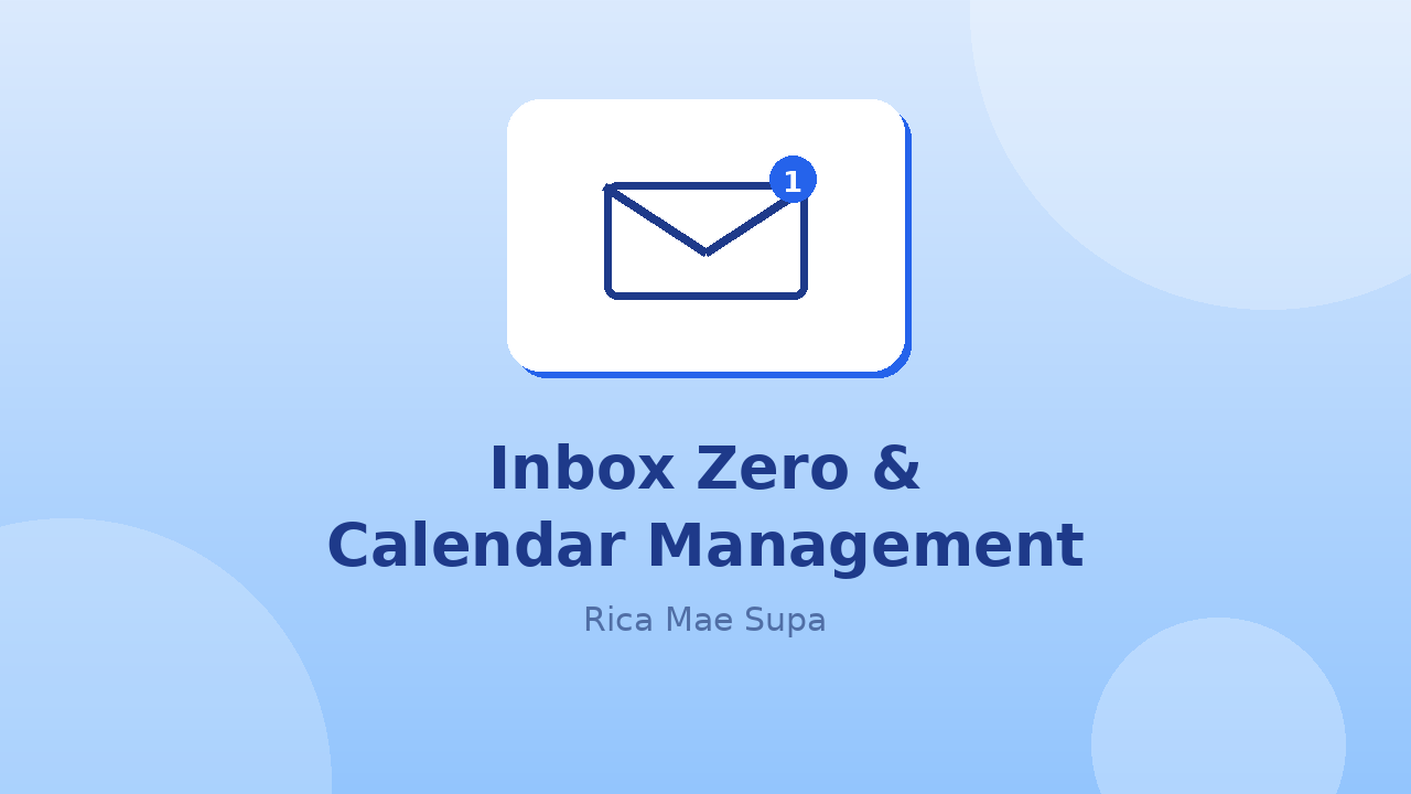 Inbox Zero & Calendar Management System