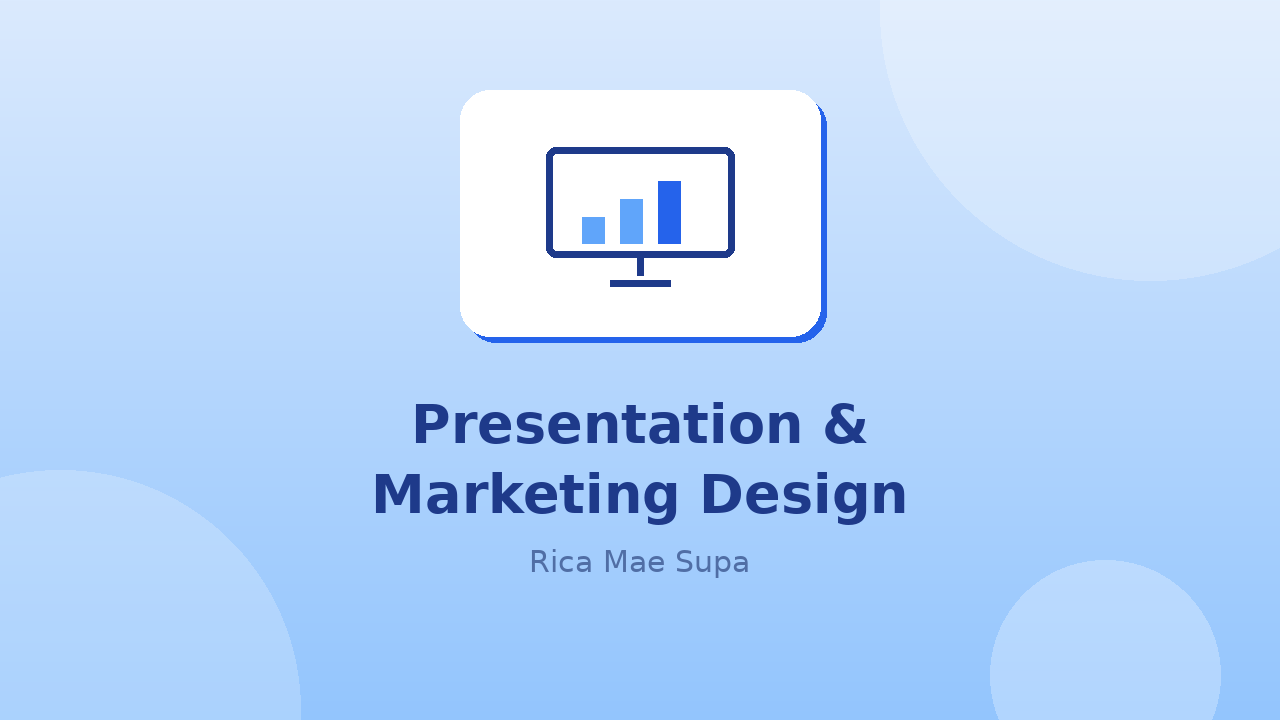 Presentation & Marketing Materials Design