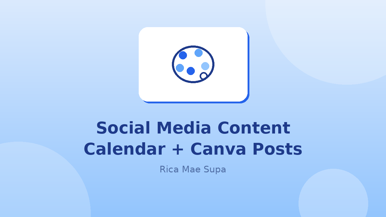 Social Media Content Calendar + Canva Post Pack